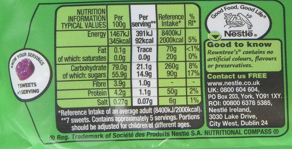 Rowntrees Fruit Pastilles Pouch Bag 143G