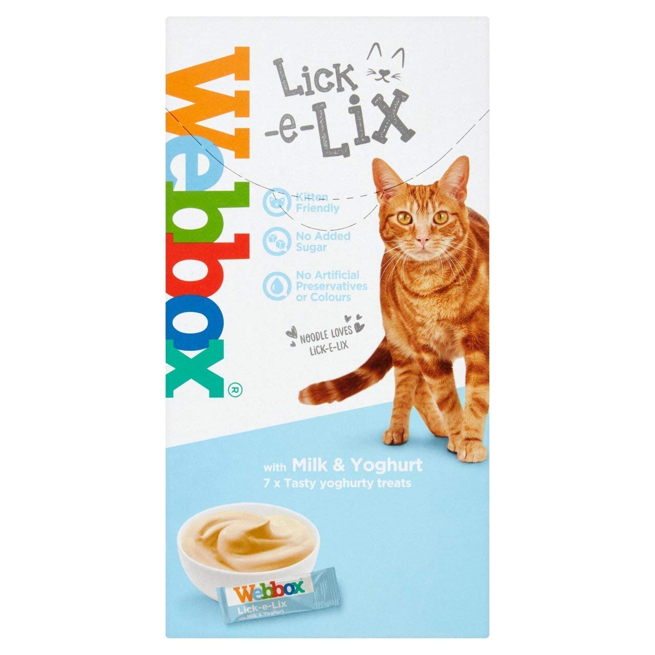 Webbox Lick-e-Lix Cream with Milk and Yoghurt Cat Treats, 7 x 10g
