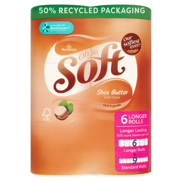 Morrisons Shea Butter Toilet Tissue 6=9 Rolls