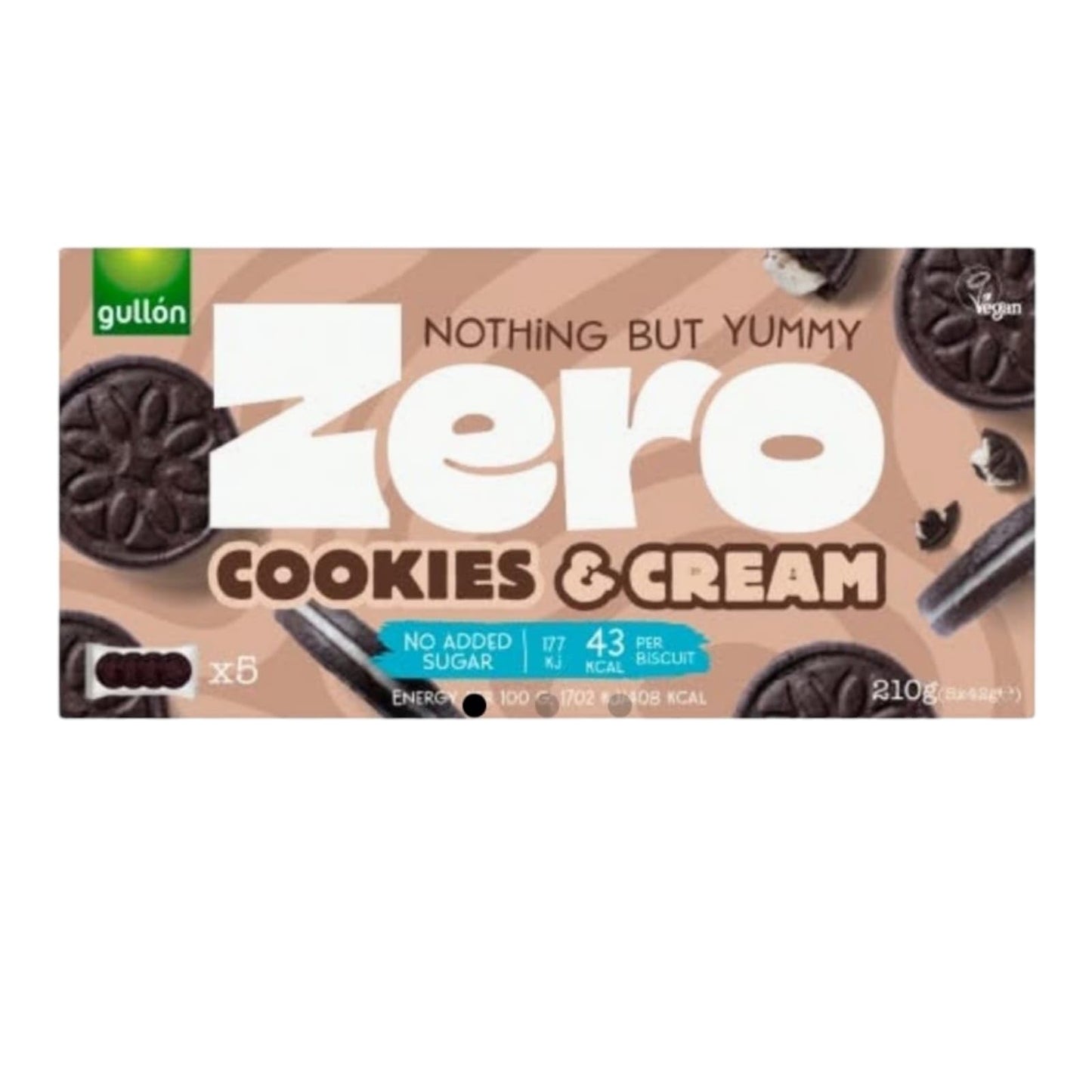 Gullon Zero No Added Sugar Cookies & Cream 210g