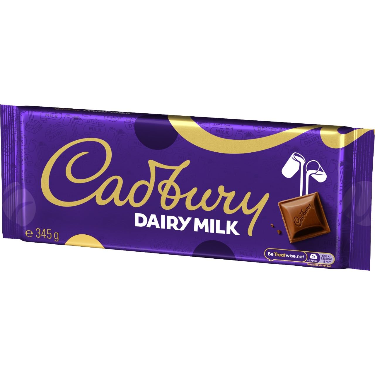 Cadbury Dairy Milk Chocolate Bar, Smooth & Creamy, 345 g (Pack of 1)