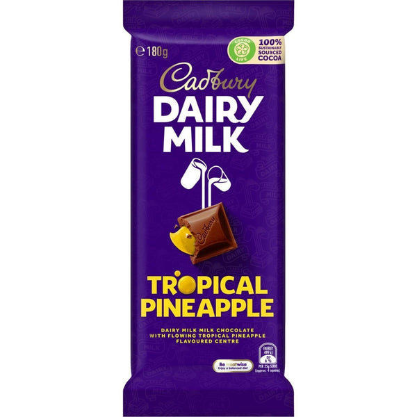 Cadbury Dairy Milk Tropical Pineapple 180 g (Australia Import)