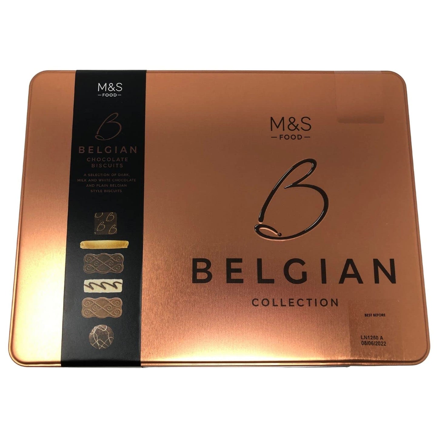 Marks and Spencers M&S Shortbread Biscuits Gift (650g) Bundled with M & S Belgian Chocolate Biscuits Collection (400g) Christmas Biscuits Tins Biscuits Gift Set