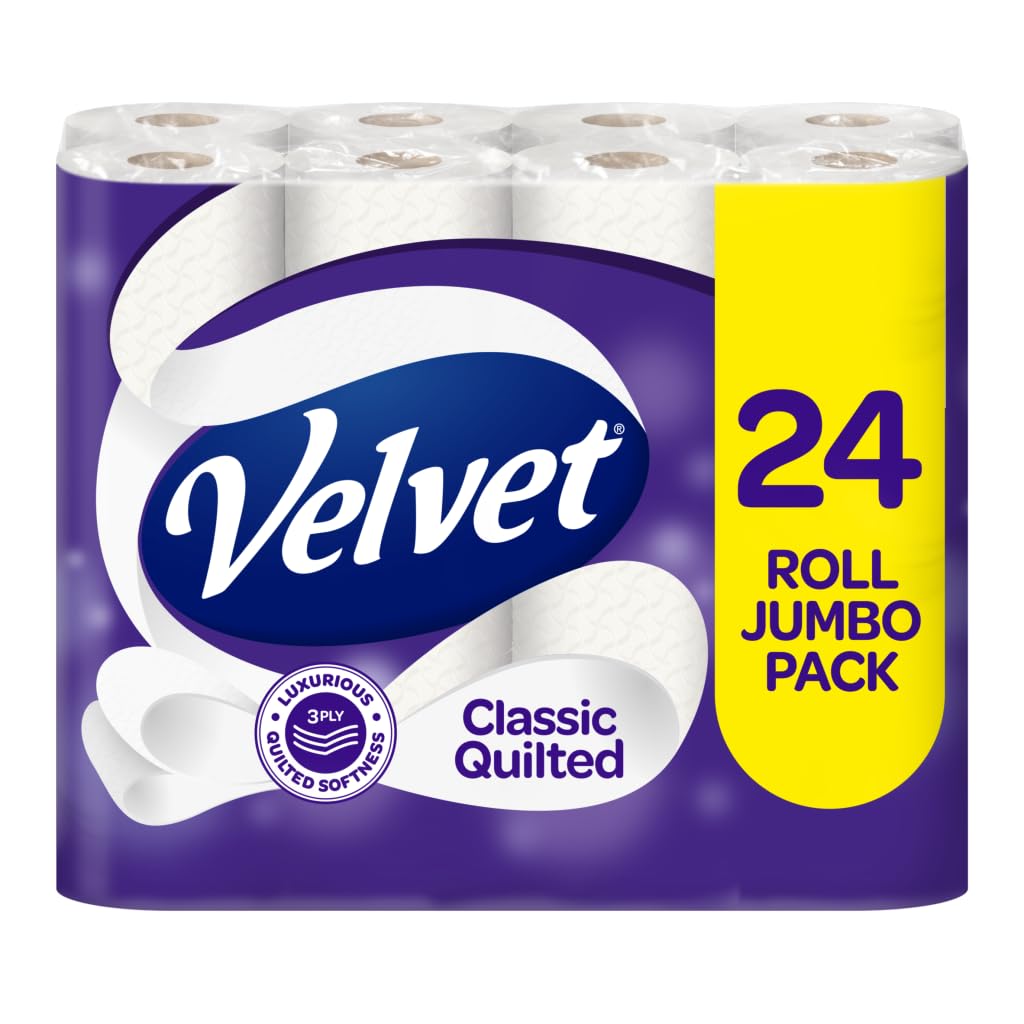 Velvet Classic Quilted Toilet Tissue 24 Rolls