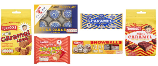 Tunnock's Variety Pack, Caramel Logs, Tea Cakes, Snowballs, Wafer Biscuits, Milk & Dark Chocolate