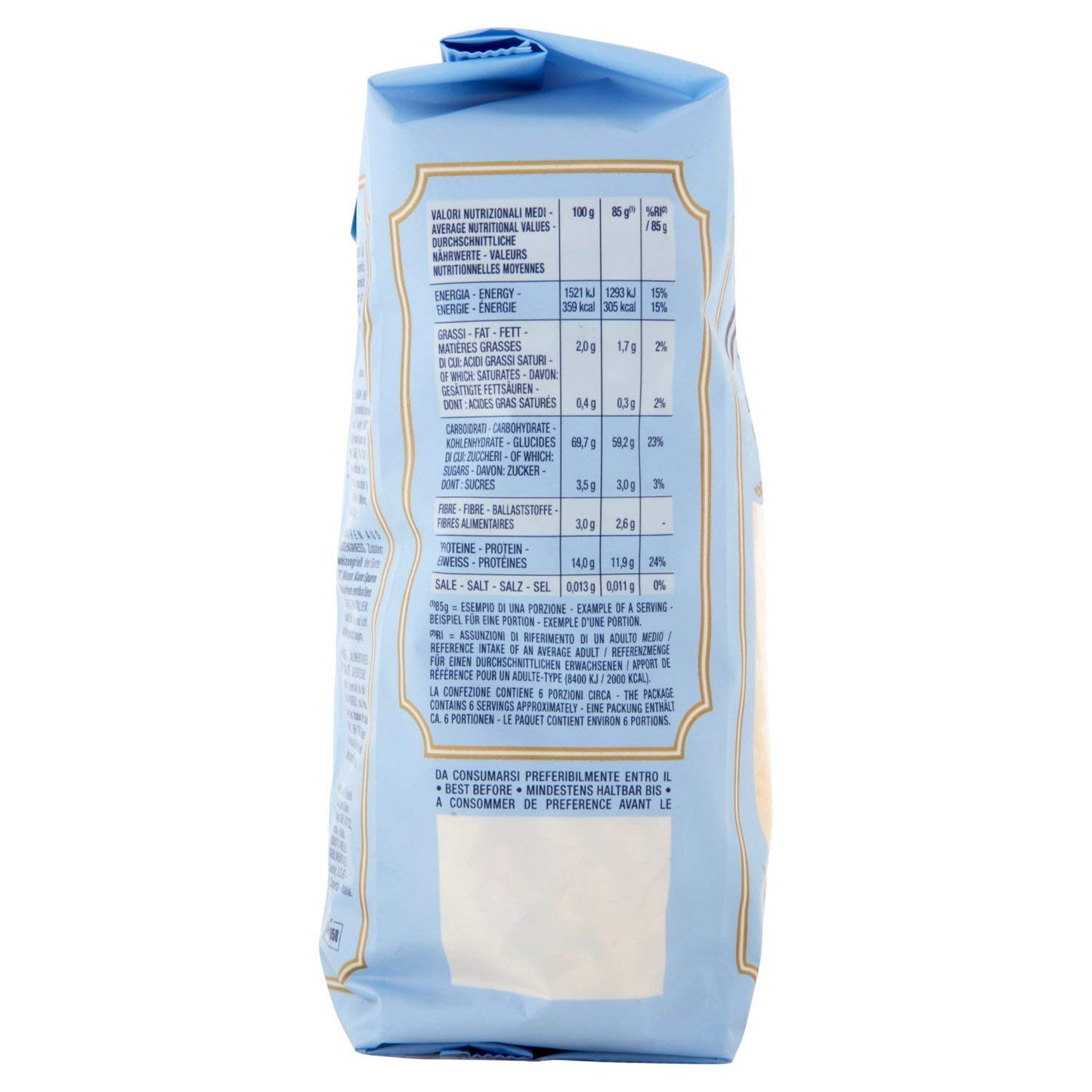 Voiello No. 194 Rolled Ziti Paste, 100% Italian Aureo Grain Paste, Bronze, Ruvida and Tenace Short Grain Paste 500 g