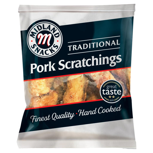 Midland Snacks Traditional Pork Scratchings, 40g