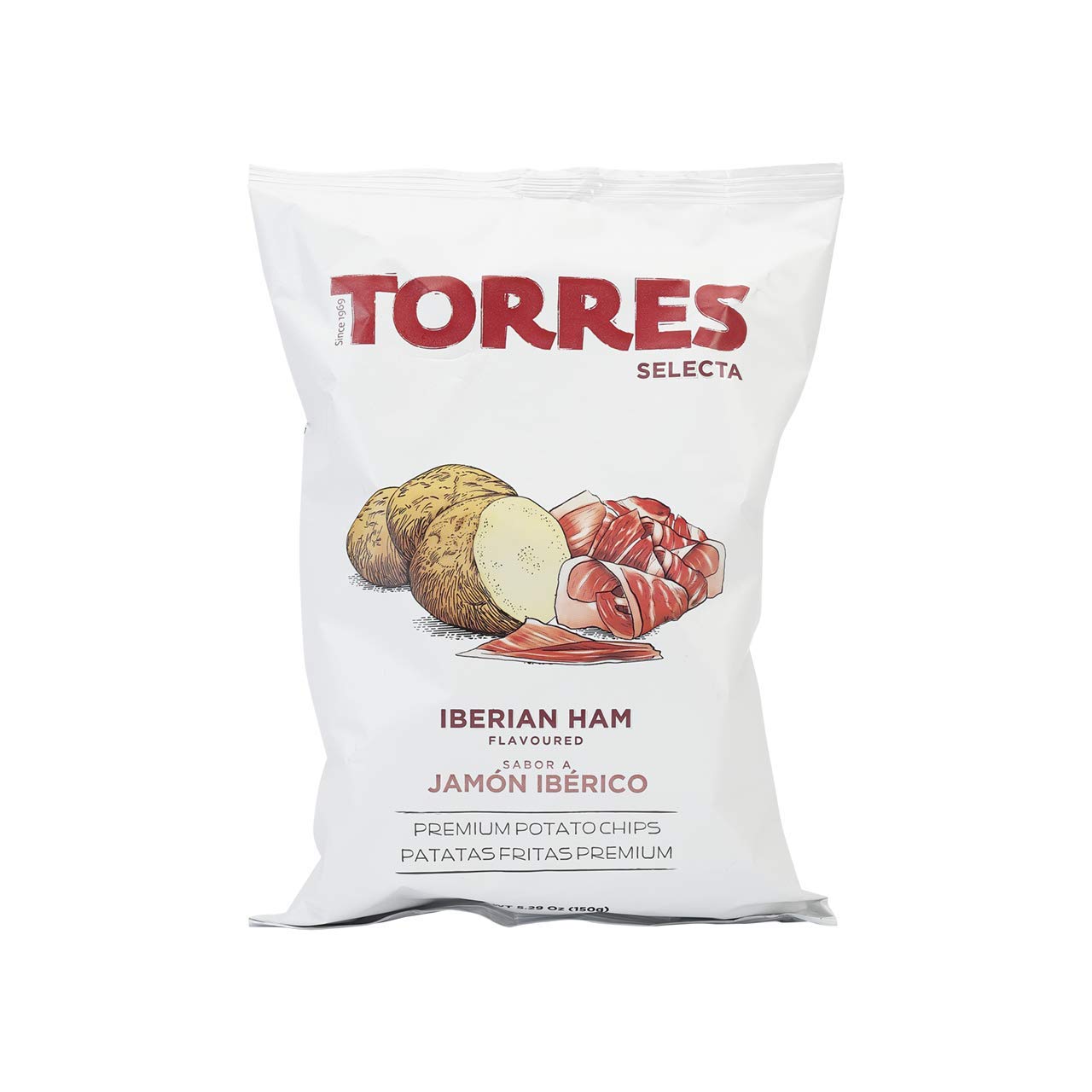 Torres Selecta Spanish Ibérico Ham Potato Crisps, 150g