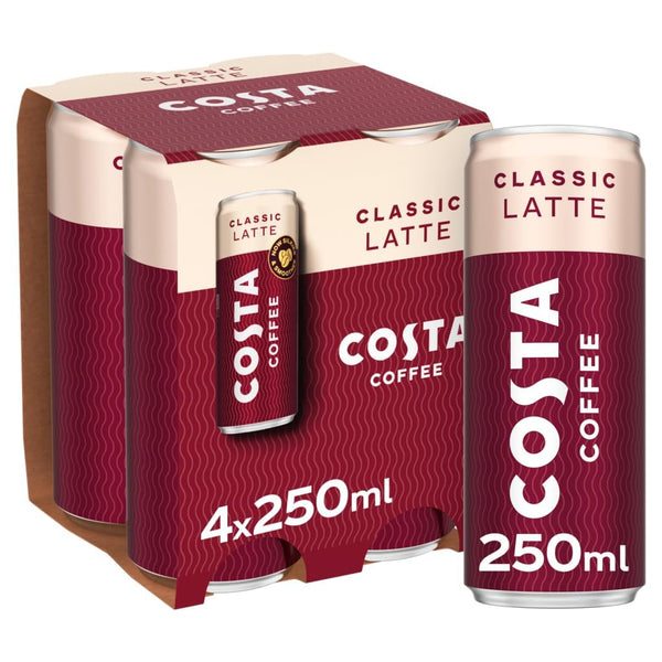 Costa Coffee Classic Latte Iced Coffee 4 x 250ml