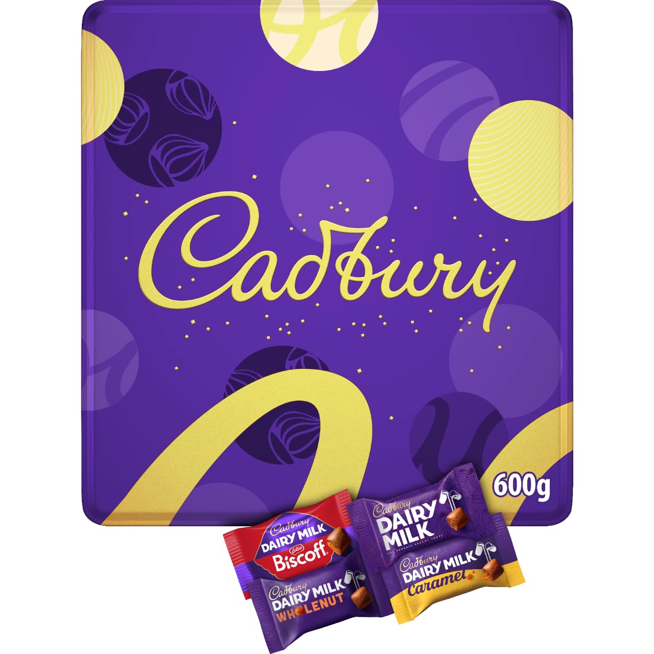 Cadbury Chocolate Chunks Festive Selection Tin, 600 g (Pack of 1)