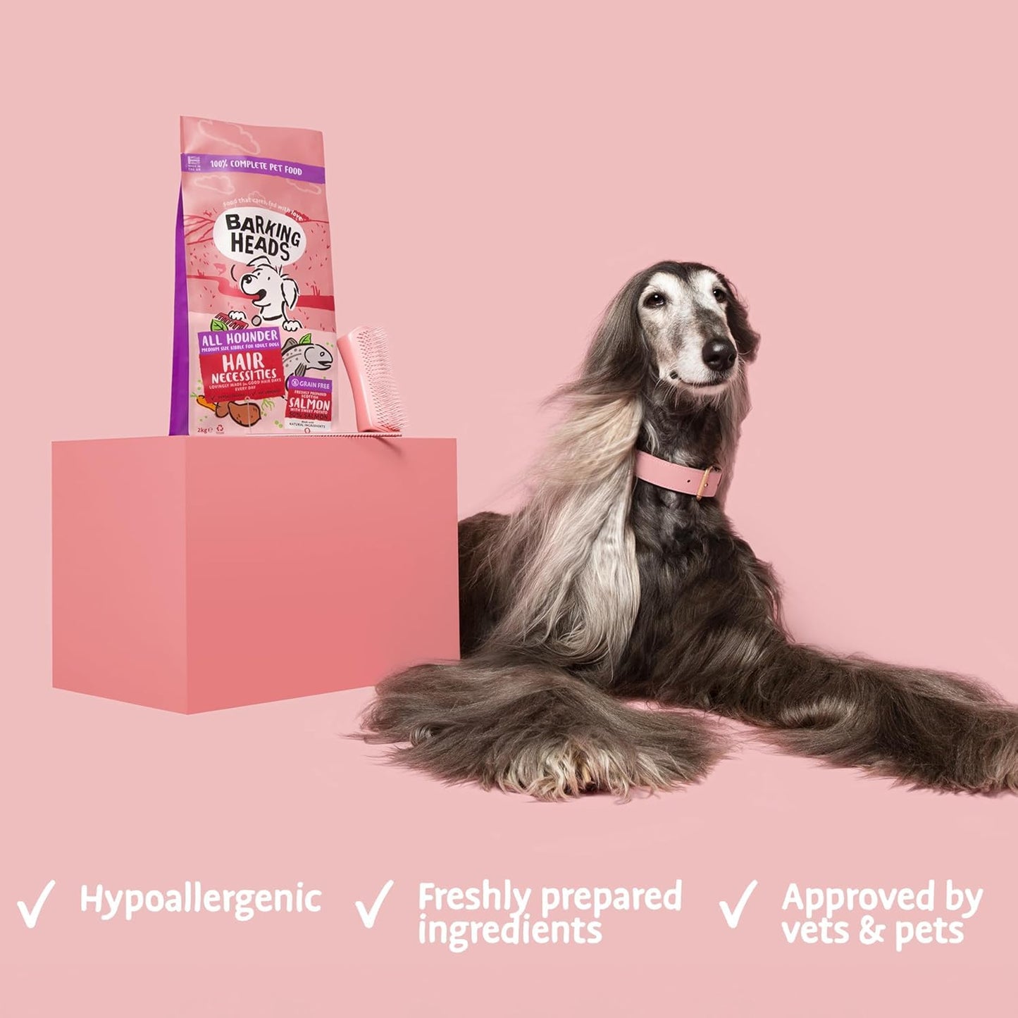 Barking Heads Complete Dry Dog Food - Natural Grain Free Hypoallergenic for Skin & Coat - Vet Approved