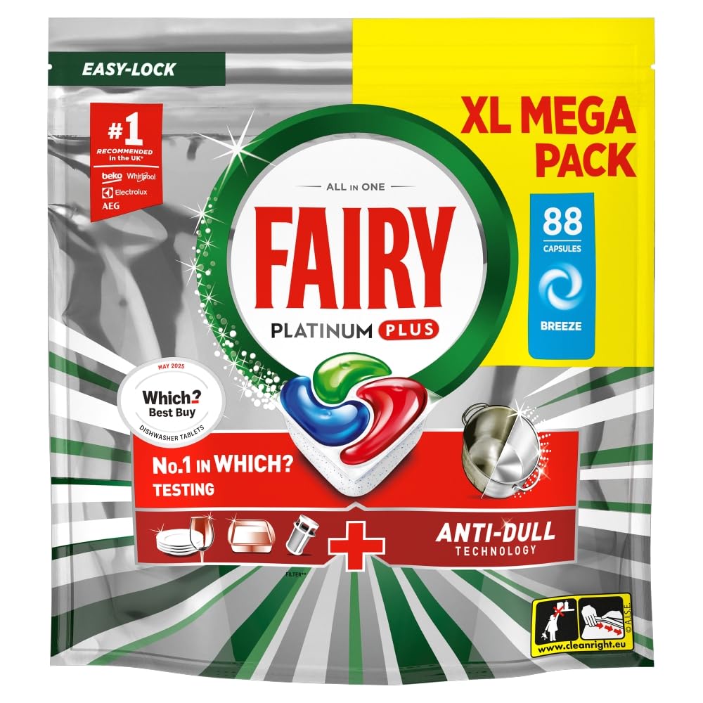 Fairy Platinum Plus Auto Dishwasher Tablets Original 88 Pack