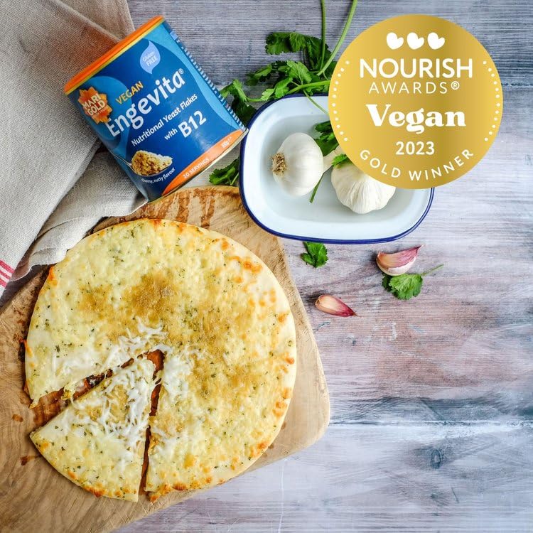 Marigold Vegan Engevita Nutritional Yeast Flakes with Vitamin B12, 100g