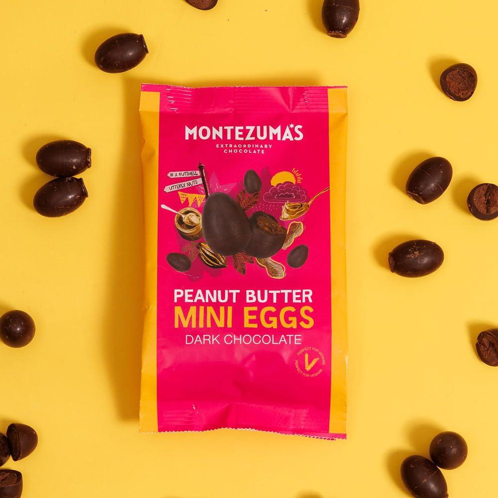 Montezuma's Chocolates Dark Chocolate Peanut Butter Easter Mini Eggs 120g