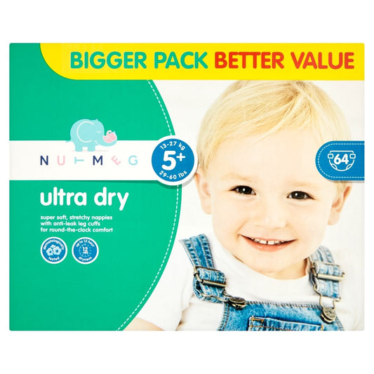 Morrisons Nutmeg Ultra Dry Plus Nappies Size 5