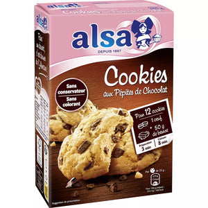Alsa Préparation Cookies Nature et Pépites de Chocolat 300g