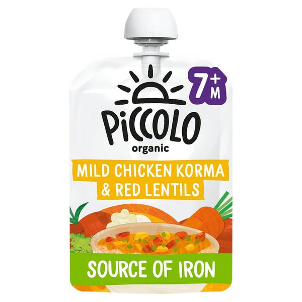 Piccolo Organic Mild Chicken Korma and Red Lentils, 130g
