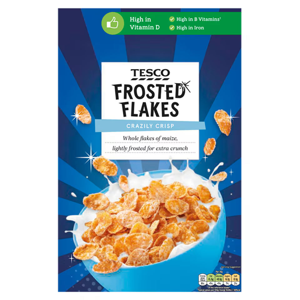 Tesco Frosted Flakes Cereal, 500g