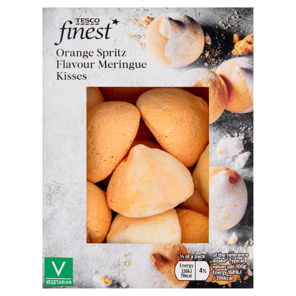 Tesco Finest Orange Spritz Flavour Meringue Kisses, 100g