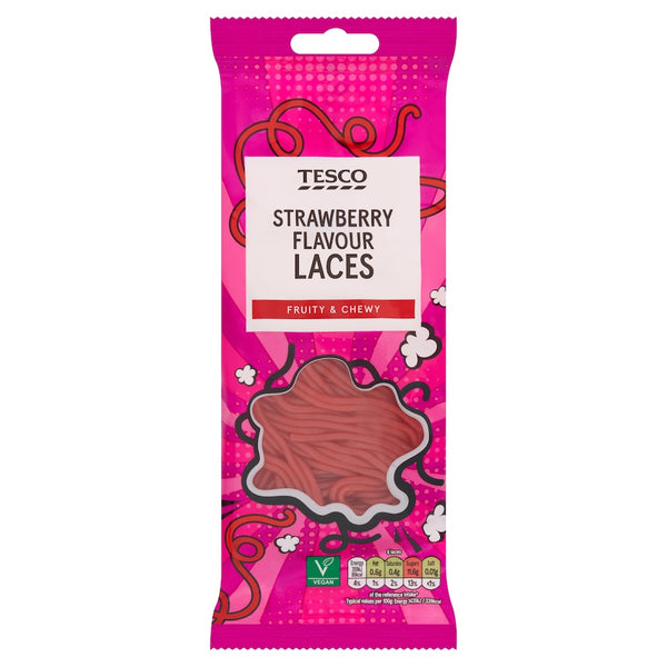 Tesco Strawberry Laces, 75g