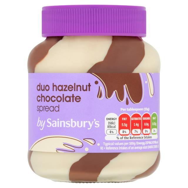 Sainsbury's Duo Hazelnut Chocolate Spread, 400g
