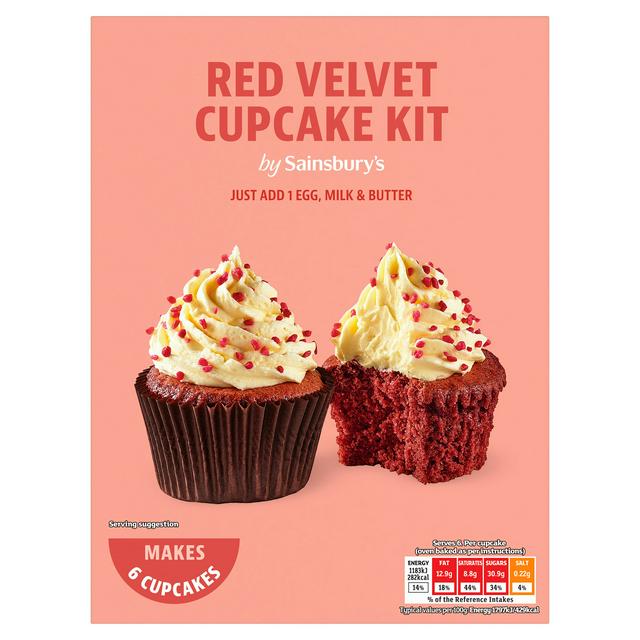 Sainsbury's Red Velvet Cupcake Kit, 280g