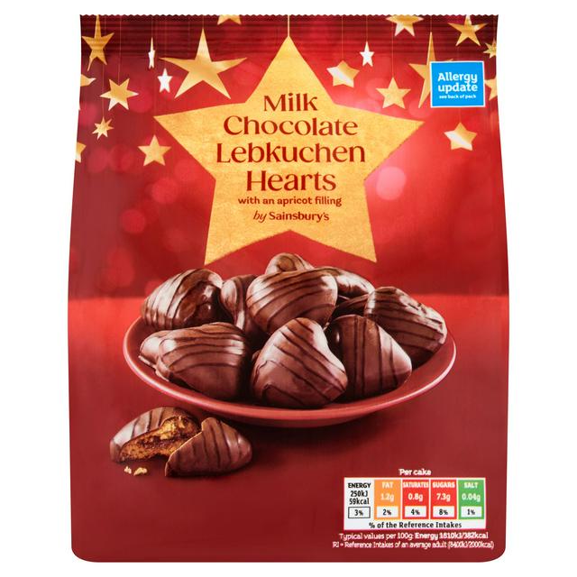 Sainsbury's 250g Milk Chocolate Lebkuchen Hearts