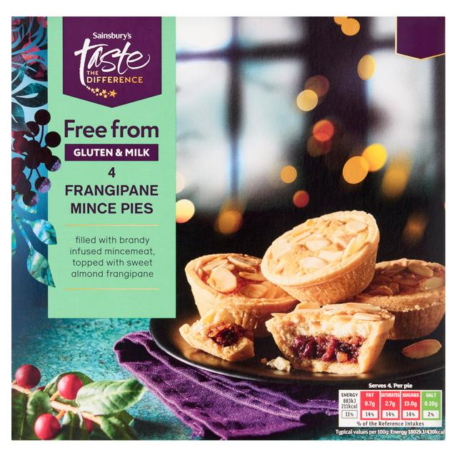 Sainsbury's Free From 4 x Frangipane Mince Pies 196g