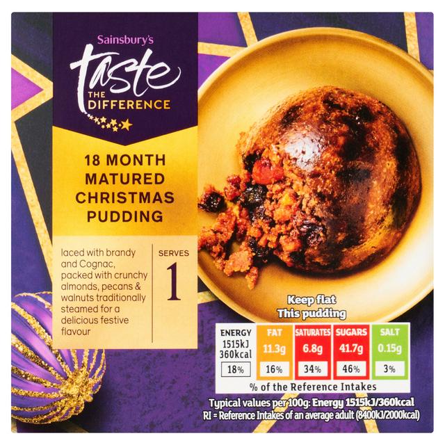 Sainsbury's 100g 18 Month Matured Christmas Pudding, Taste the Difference