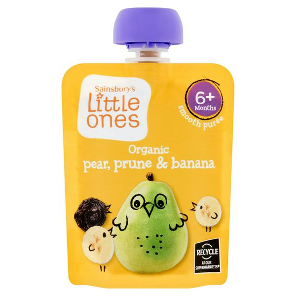 Sainsbury's Little Ones Organic Pear, Prune & Banana Smooth Puree, 70g