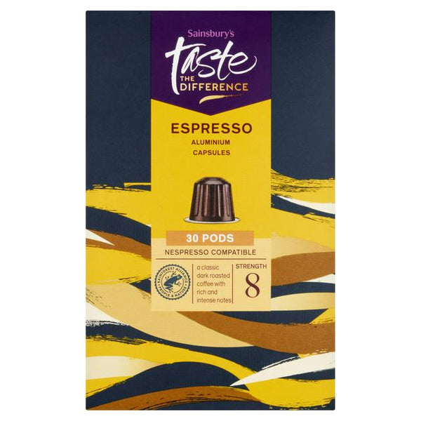 Sainsbury's Taste the Difference 30 Espresso Pods, 156g