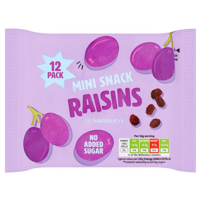 Sainsbury's Mini Snack Raisins, 12x14g