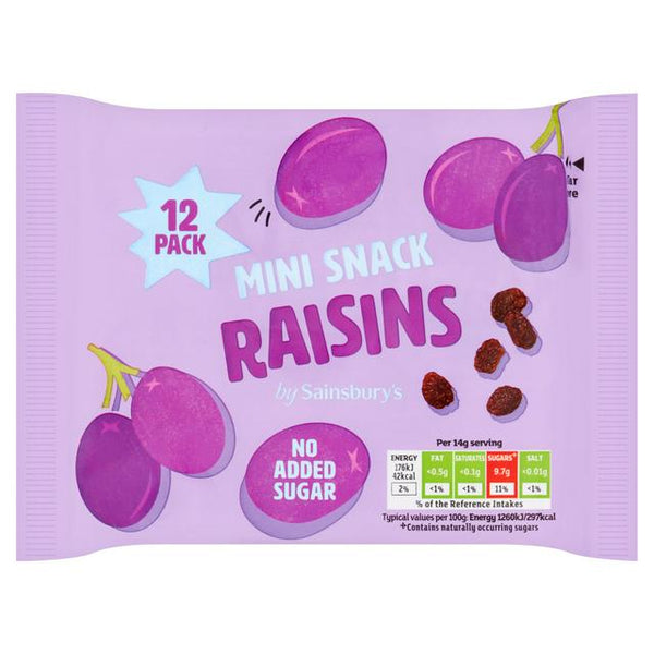 Sainsbury's Mini Snack Raisins, 12x14g