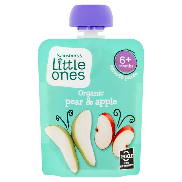 Sainsbury's Little Ones Organic Pear & Apple Smooth Puree, 70g