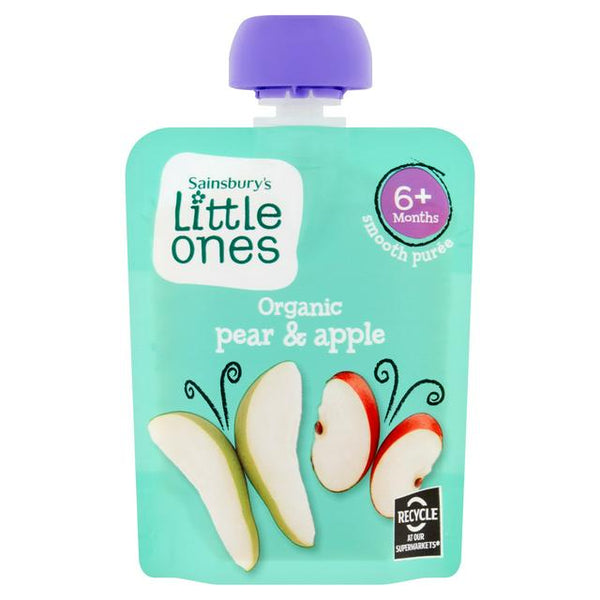 Sainsbury's Little Ones Organic Pear & Apple Smooth Puree, 70g
