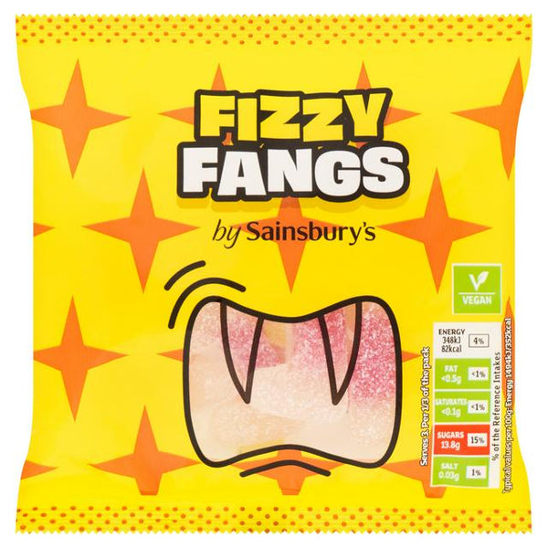 Sainsbury's Fizzy Fangs, 70g - 4 Packets