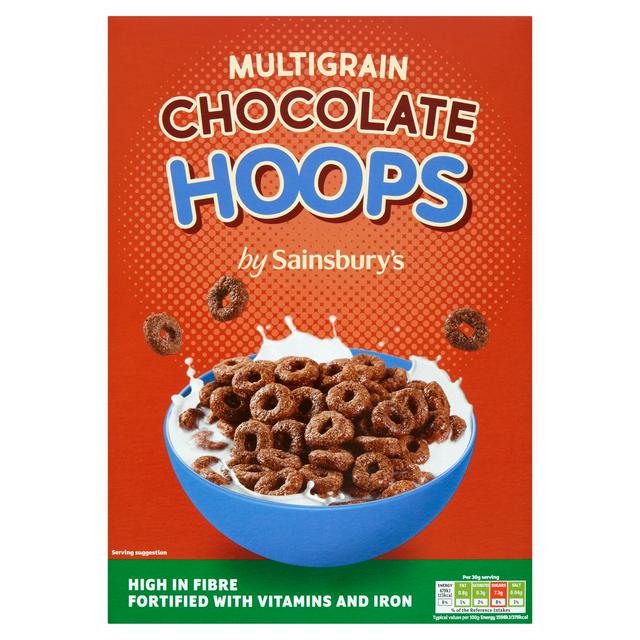 Sainsbury's Choco Hoops Cereal, 375g