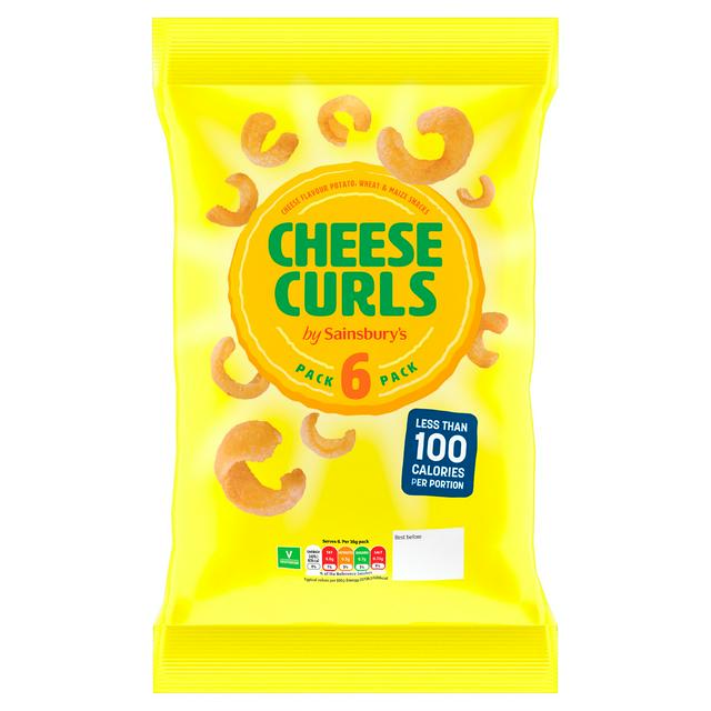 Sainsbury's Cheesy Curls, 6x16g
