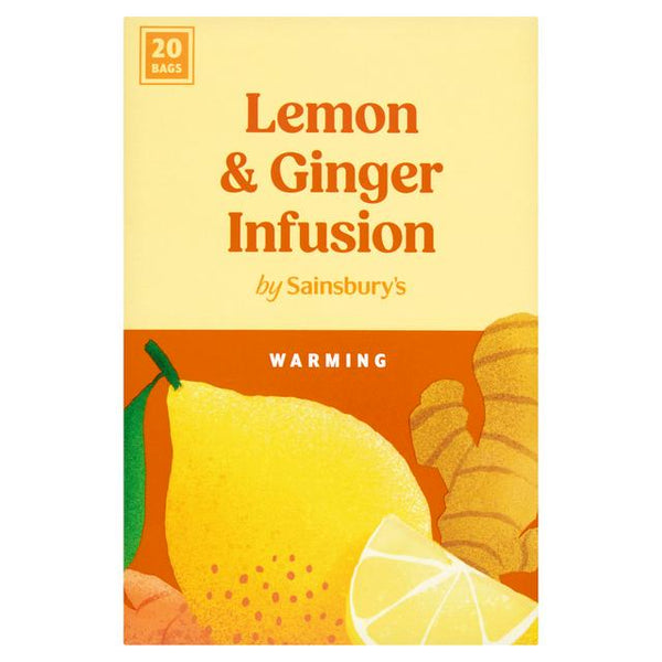 Sainsbury's 20 Lemon & Ginger Infusion Tea Bags, 40g
