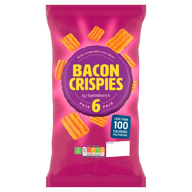 Sainsbury's Bacon Crispies, 6x20g