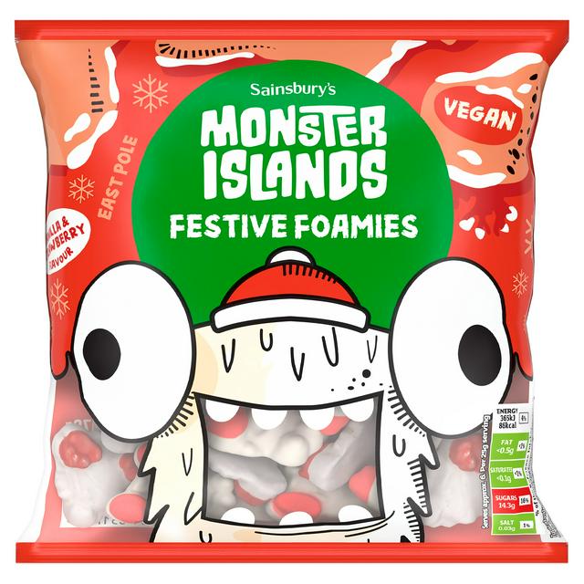 Sainsbury's 170g Monster Island Vanilla & Strawberry Flavour Festive Foamies