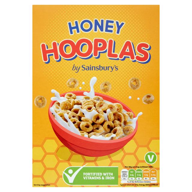 Sainsbury's Honey Hoops Cereal, 375g
