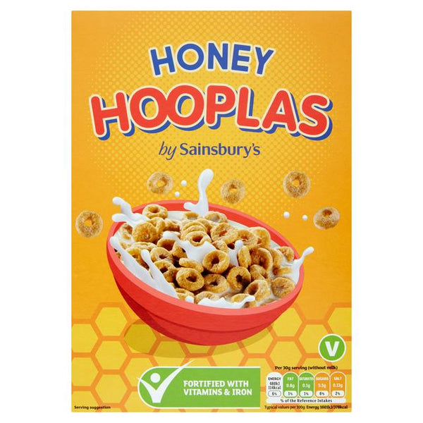 Sainsbury's Honey Hoops Cereal, 375g