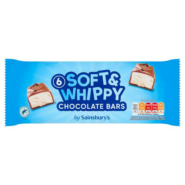 Sainsbury's 6 Soft & Whippy Chocolate Bars