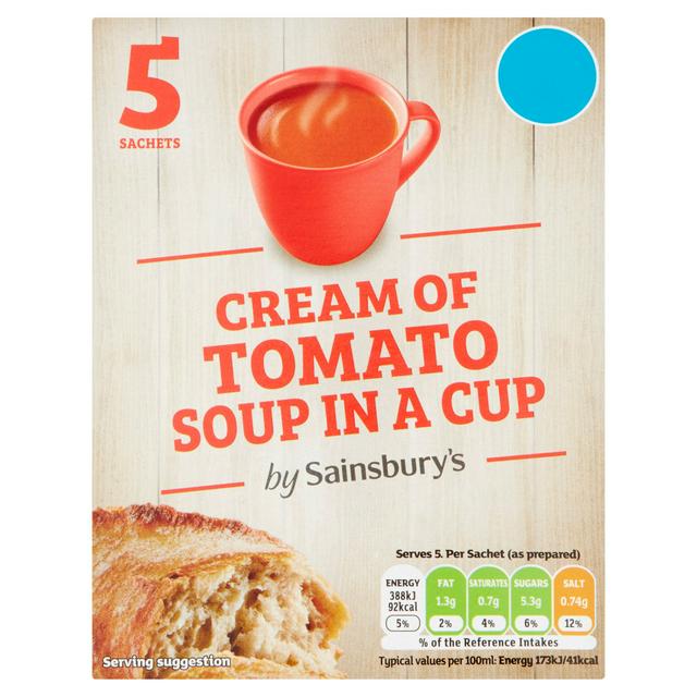 Sainsbury's Soup in a Cup Cream of Tomato, 5x24g