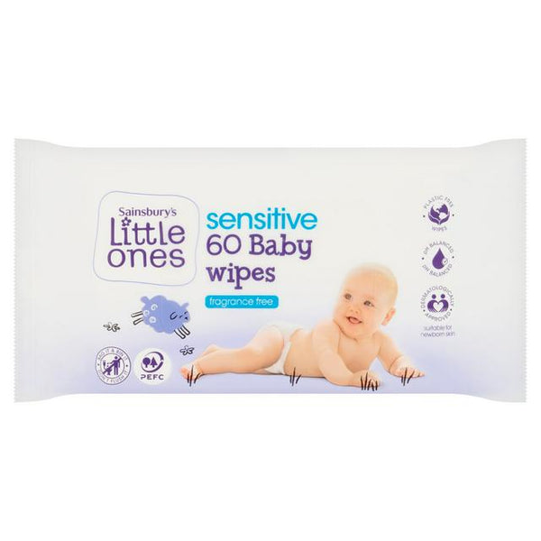 Sainsbury's Little Ones Sensitive Baby Wipes 60 Per Pack