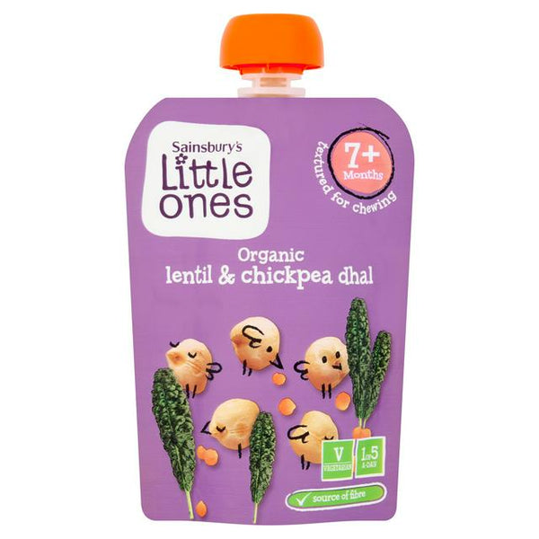 Sainsbury's Little Ones Organic Lentil & Chickpea Dhal with Rice, 130g