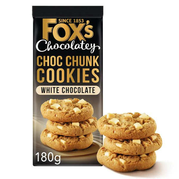 Fox's Chocolatey Choc Chunk Cookies - White Chocolate 180g