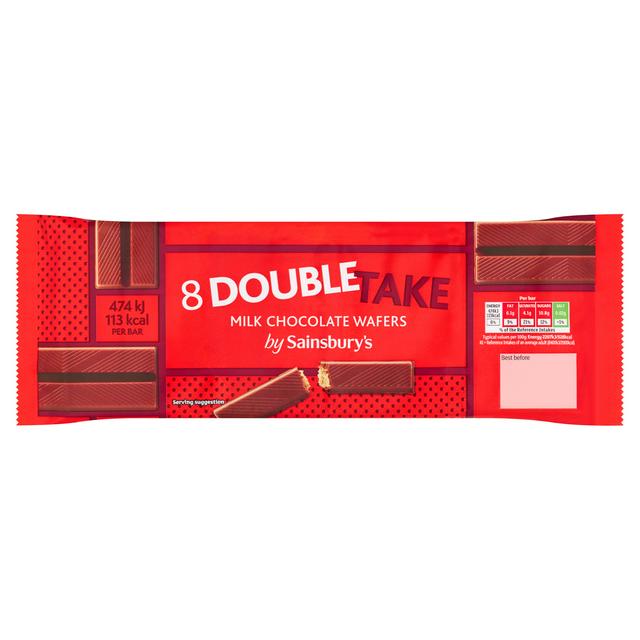 Sainsbury's 8 Milk Choc Double Take Wafers