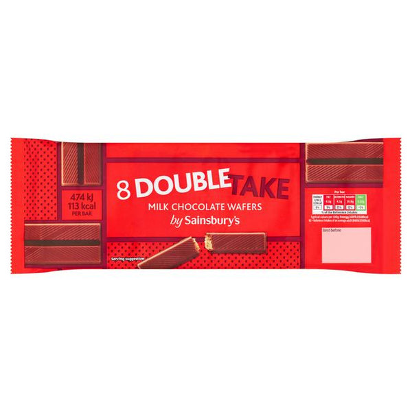 Sainsbury's 8 Milk Choc Double Take Wafers